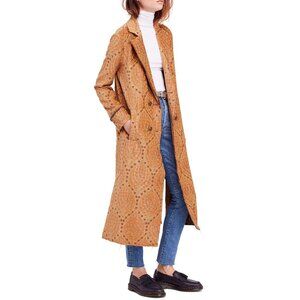Free People, Out All Night Coat, Gold, Size XS, NWT